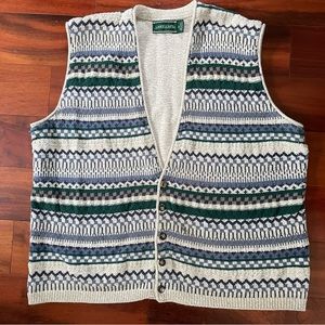 Landscape V-Neck Sweater Vest